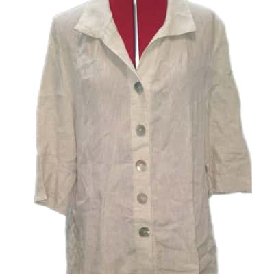  Maglia Womens  Size 10 Blouse Beige 