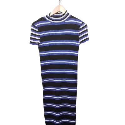  Super Dry Womens  Size 10 Bodycon Dress Striped 