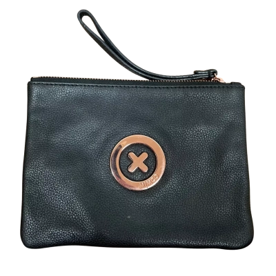 Mimco Small Black Leather w/ Rose Gold Supernatural M Pouch
