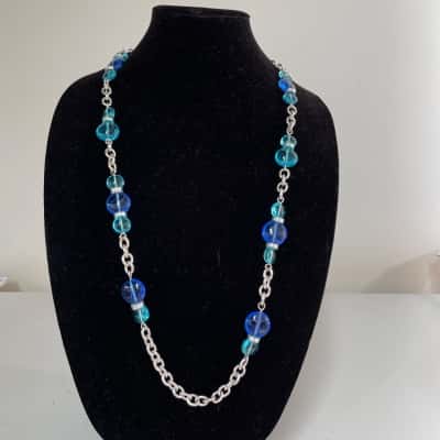 Sportscraft Necklace in 2 tone Blue / Silver colour 82 cm
