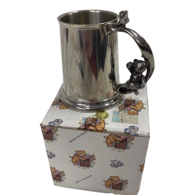 Royal Selangor Childs pewter mug with Teddy Bear
