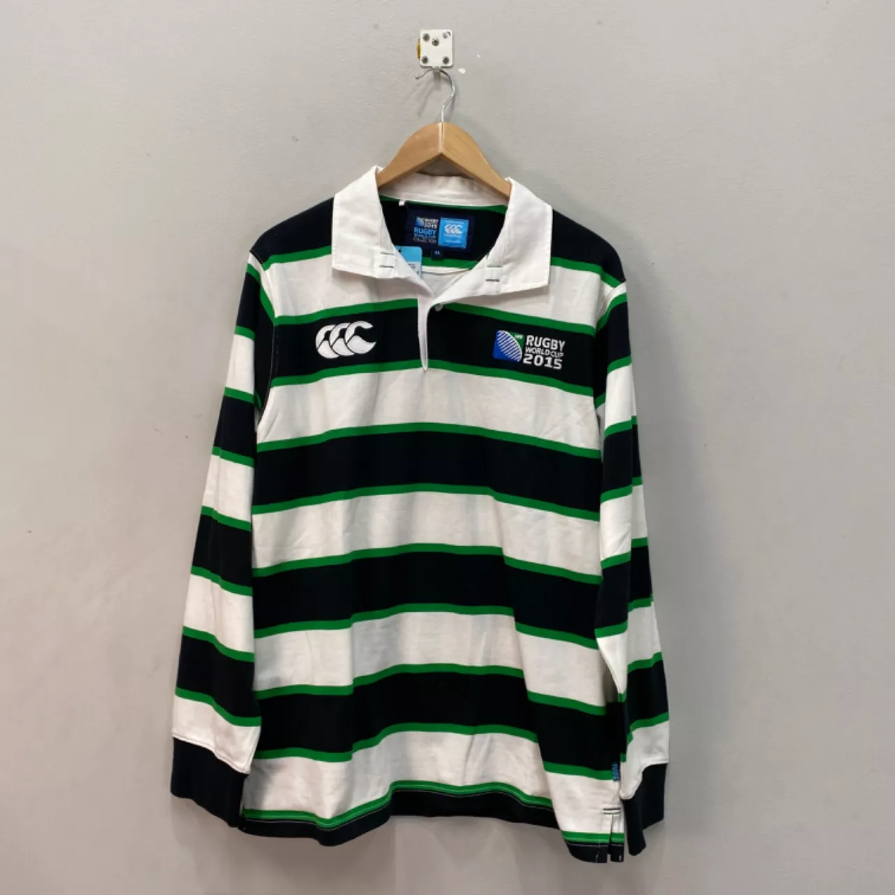 Coupe du Monde RWC 2015 - Maillot de Rugby Rayé MC Blanc