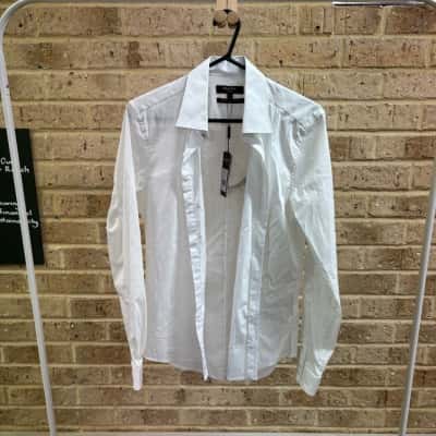 Politix Mens white SLIM STRETCH MCLENNAN Size S 