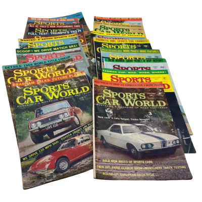 16x 1967-1974 ‘Sports Car World’ Magazines