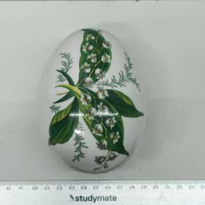 Vintage Hammersley "Lily of the Valley" Fine Bone China Egg-Shaped Trinket Box