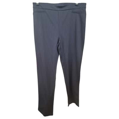 Noni B Womens  Size 16 Straight Leg Pants Navy Blue / Pinstriped 