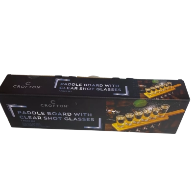 Crofton Paddle Board With 6 Clear Shot Glasses