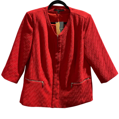 Liz Jordan Womens  Size 14 Blazer / Cropped Jacket Red 