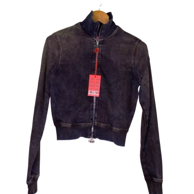 Diesel Womens Zip Jacket Size M Grey 