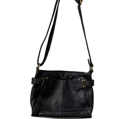Colorado  Black Leather  Cross Body Bag  