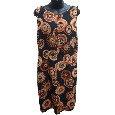 OBUS Size 3 / Equ. 10 Sleeveless 100% Silk Patterned Dress