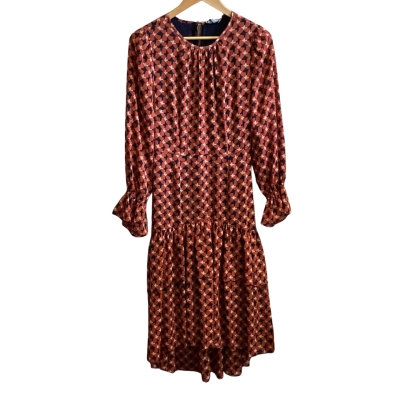 Tokito Womens  Size 8 Long Sleeve Dress Black  / Burnt Orange 