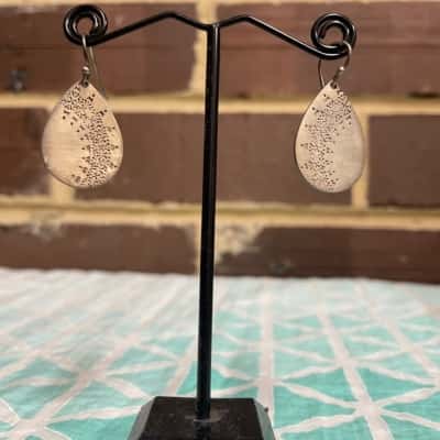 925 Silver Tear Drop Shaped Earrings Womens 