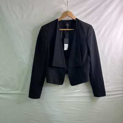 Portmans Womens Size 14 Cropped Jacket / Open Jacket Black BNWT