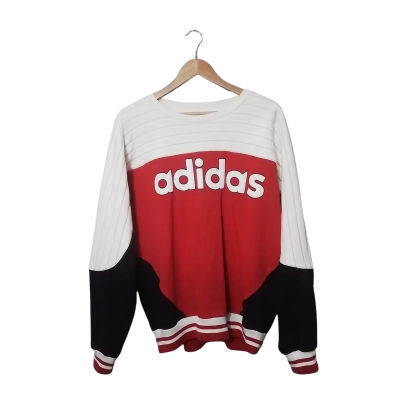 Adidas Mens  Size L Sweatshirt Navy Blue / Red / White 