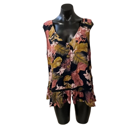 Rockmans Womens  Size 16 Short Sleeve Top Floral 
