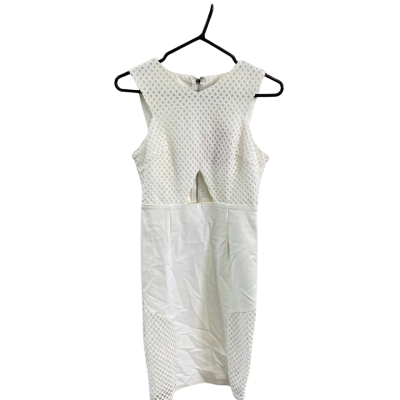 Tiger Mist Womens white DOWN MIDI DRESS Size M 