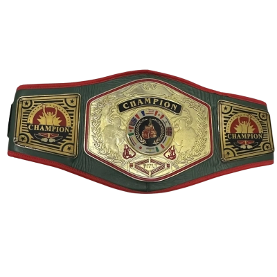 Boxing Champion Title Belt Leather Faux Fur Lining