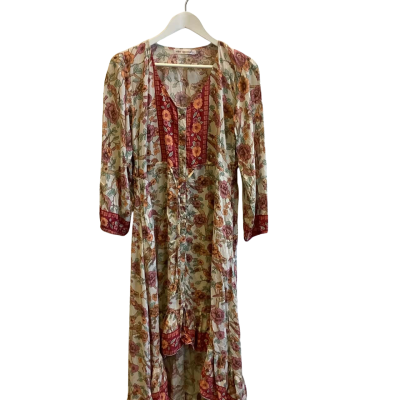 Vine Apparel Women's Size M Long Sleeve Floral Maxi Multicoloured 