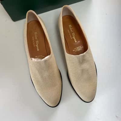 Robert Clergerie Blond Jersey Stretch Malte Shoes  Size 8.5
