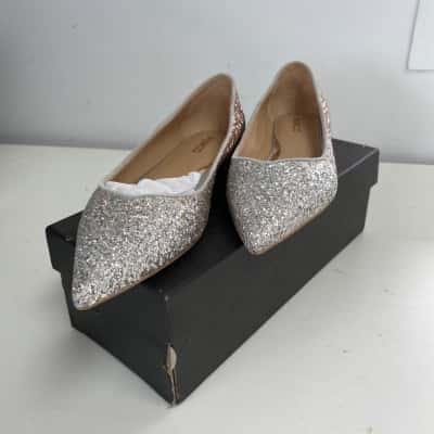 Mimco Silver Seraph Ballet Shoes Size 41 