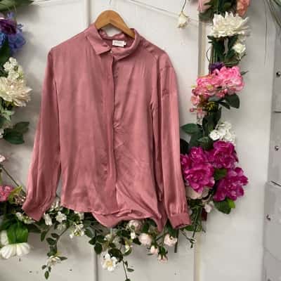 Flannel Womens  Size 10 to 12 / 2 Blouse Pink  