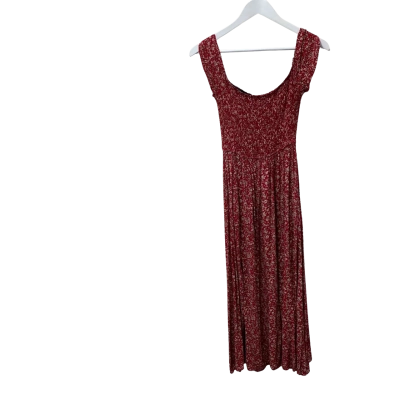  Lost Muse Womens Machine Smocked Spring/Summer  Floral / Red Dress-  Size 12