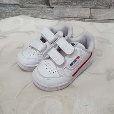 Adidas Kids Size 4 White Sneakers 