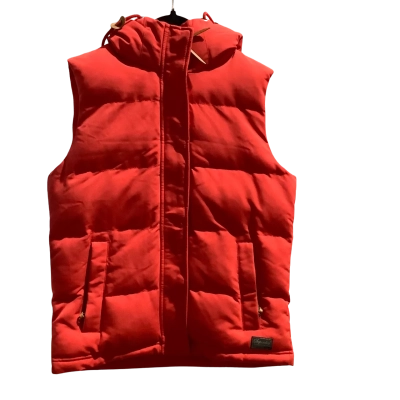 Superdry Everest Explorer Womens  Size 36 / 4 / 8 Red Sleeveless Jacket Zip Front NWOT