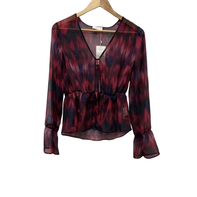 Kookai Womens  Size 36 Long Sleeve Top Blue / Other / Pink  / Purple 