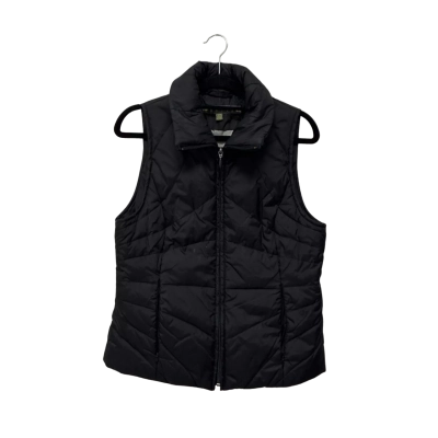 Kenneth Cole Reaction Womens Quilted Puffer Vest with a High Collar and Full Zipper Size S Black  