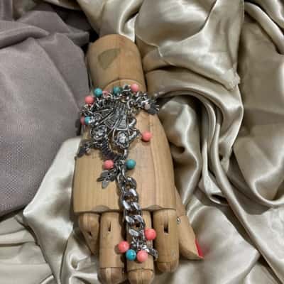 Mimco Womens one piece Bracelet / Ring Silver 