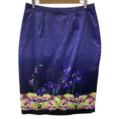 Mackenzie Mode Womens Size 14 Pencil Skirt Floral/Purple 