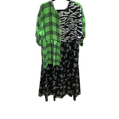 Collusion  Womens  Size 14 Maxi Dress Black  / Green 