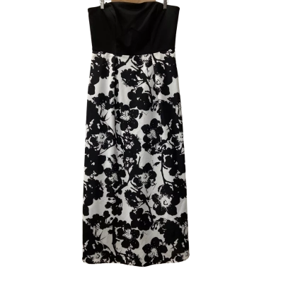 City Chic Painted Poppy Strapless Maxi Dress Size XS