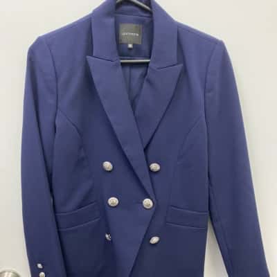 Portmans Womens  Size 10 Suit Jacket Navy Blue 
