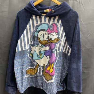 Womens Size XXL Daffy & Daisy Blue Hoodie