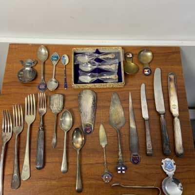 Assortment of Nautical/Cruiseline silver ware