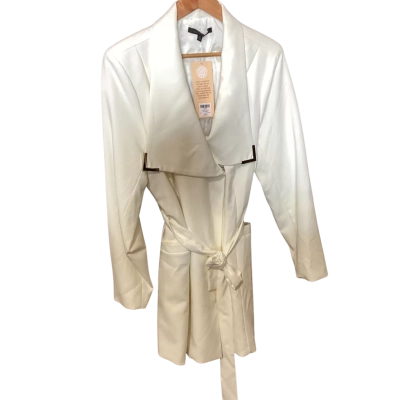 Liz Jordan Womens  Size 16 Waist Coat White 