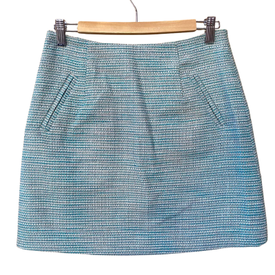 Marcs Teal/White Striped A-Line Mini Skirt Size 8