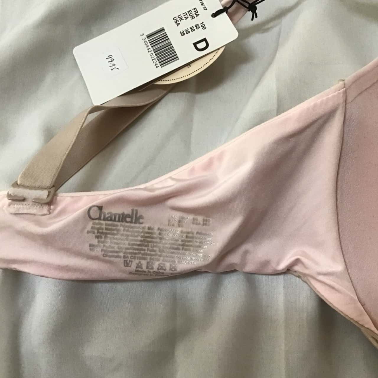 CLEO By Panache Jude Molded T-Shirt Bra – Nude/Pink 36DD – Underwire Plunge Style