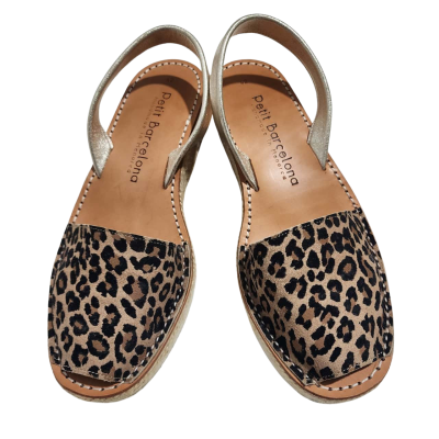  Womens Sandles Size 42 Animal print / Gold 