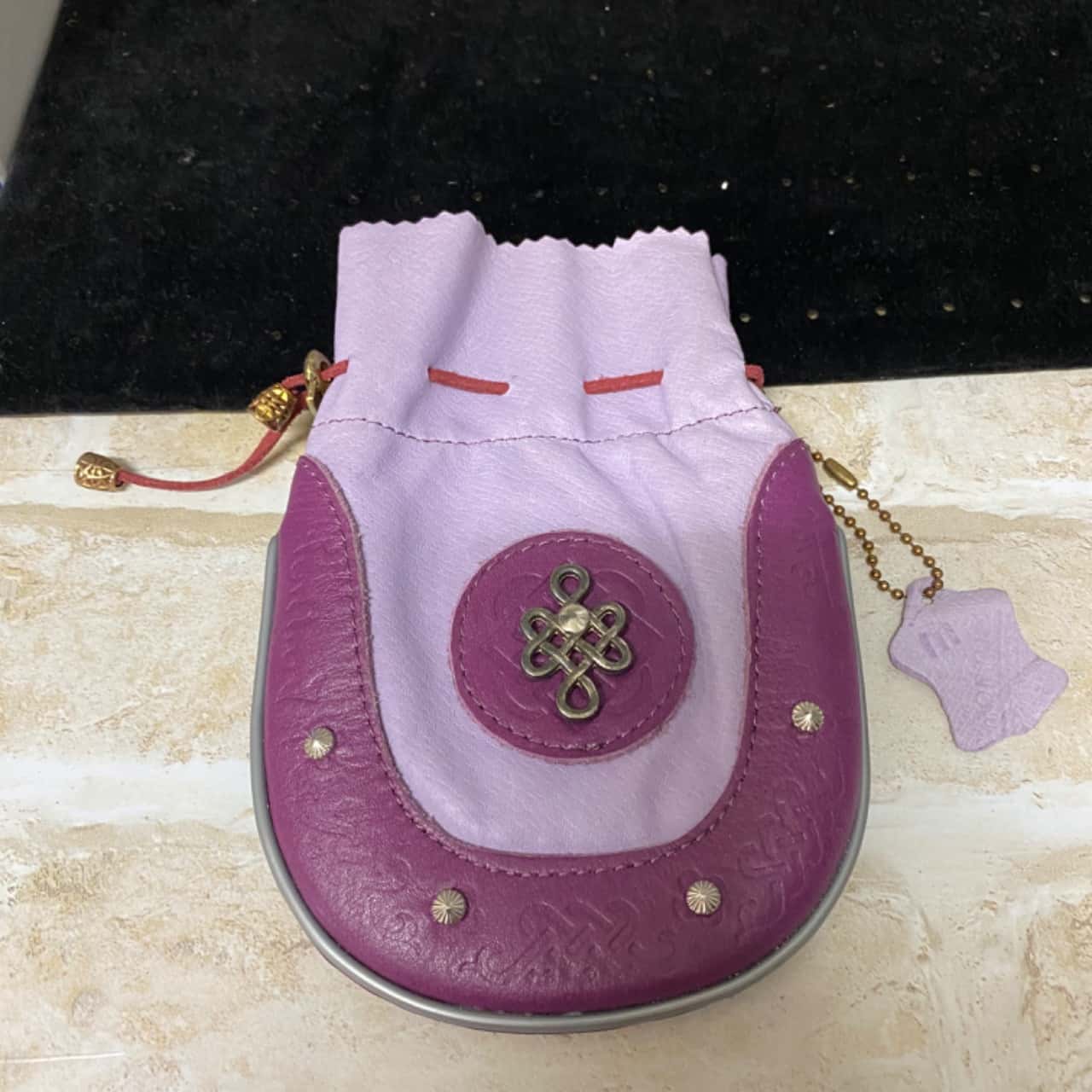 Womens Purse Purple Leather Pouch(s)