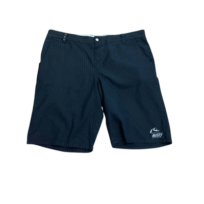 Y2K Rusty Black Pinstripe Shorts Size 38