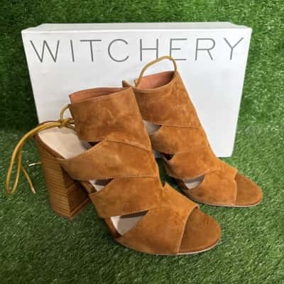 Witchery Tan Canon Demi Heels Size 41 