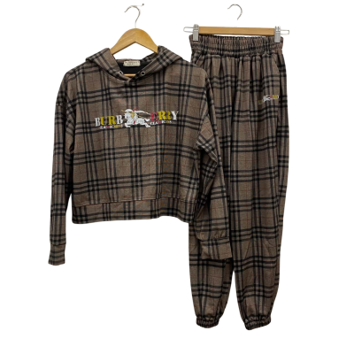 Unbranded Replica Teen 2 Pieces Size 14 / 16 Black  / Brown / Checked 