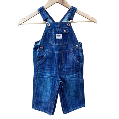 Levis Kids Blue Denim Overalls Size 12M