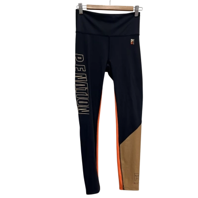 P.E Nation Womens Black/Orange/Brown Pants Size M 