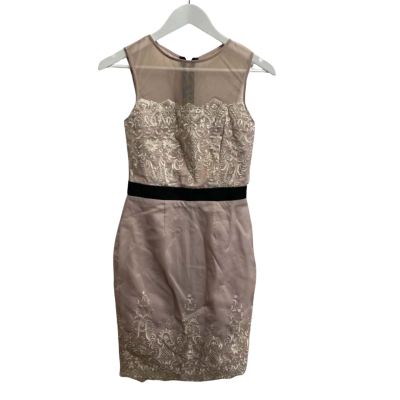 LIPSY V.I.P Womens  Size 6 Midi EMBRODERED Dress 