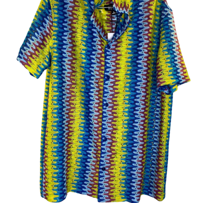 Kenji Mens  Shirt Size S Blue / Multicoloured / Pink  / Yellow 